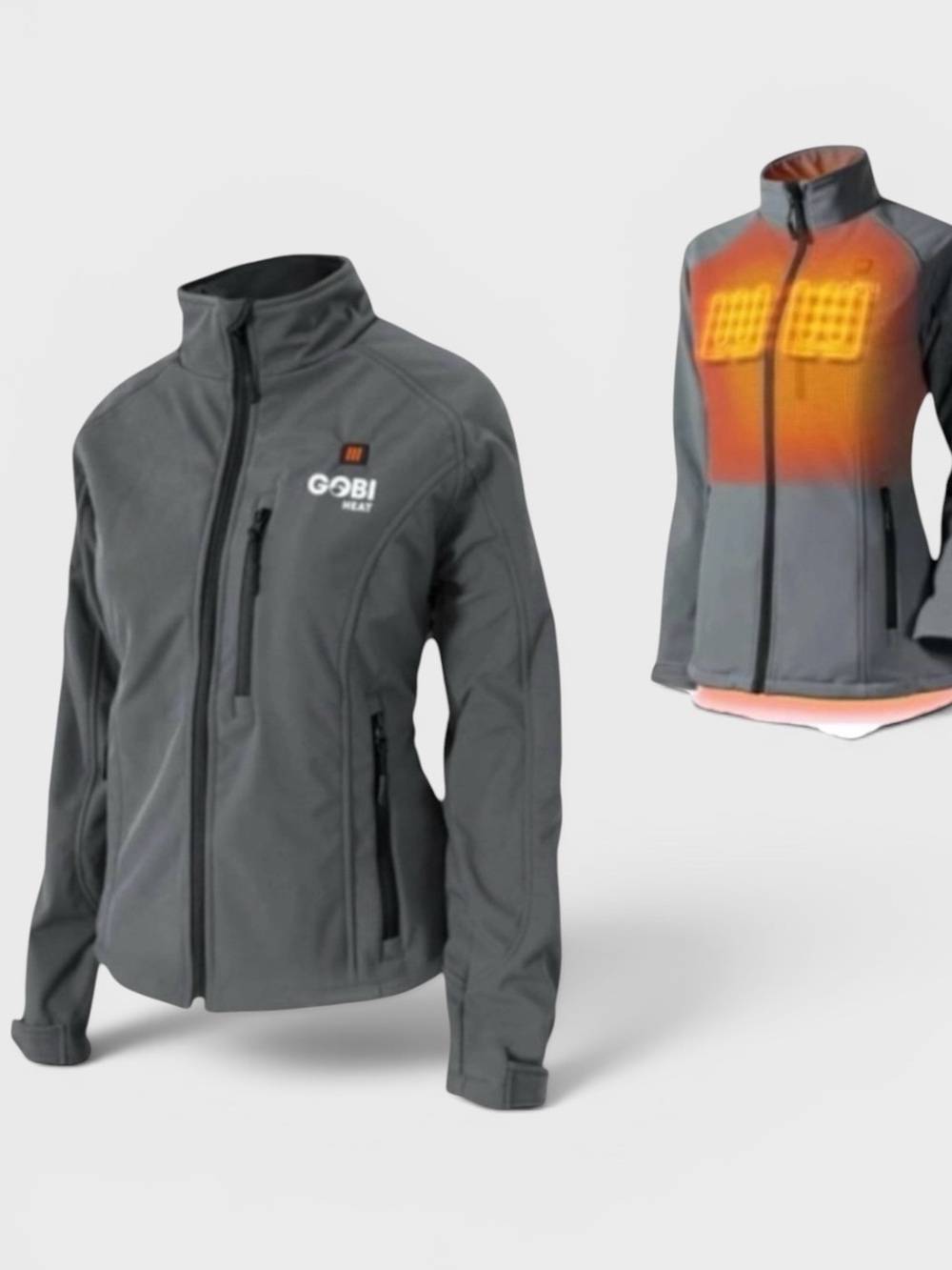 713 NEW! Gobi Heat Sahara 3 Zone Heated Softshell Grey Jacket (No Battery)